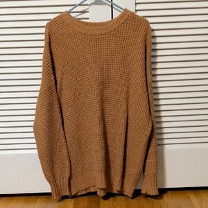 American Eagle Outfitters Women's Brown Crew Neck Sweater